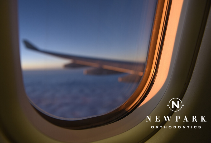 Plane window view