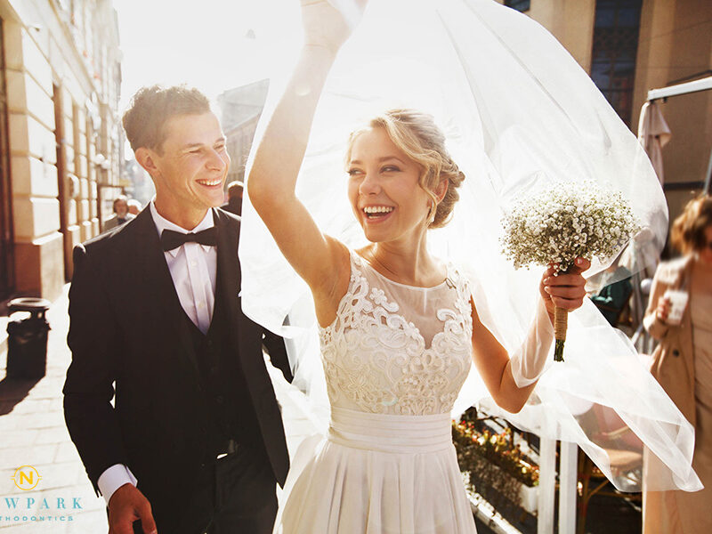 just married couple smiling